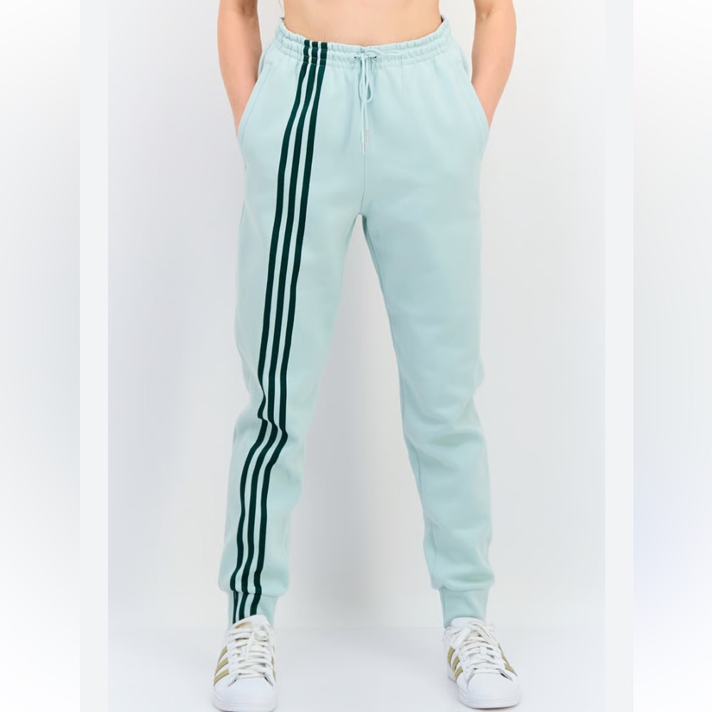 Adidas Ivy Park Azure 3 Stripes Drip Jogger Sweat Pants Green Tint Women Unisex